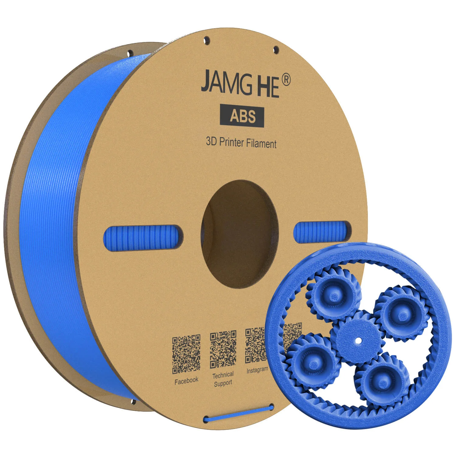 Filament pour imprimante 3D Jamghe ABS bleu, 1,75 mm, 1 kg 1 Filament pour imprimante 3D Jamghe ABS bleu, 1,75 mm, 1 kg