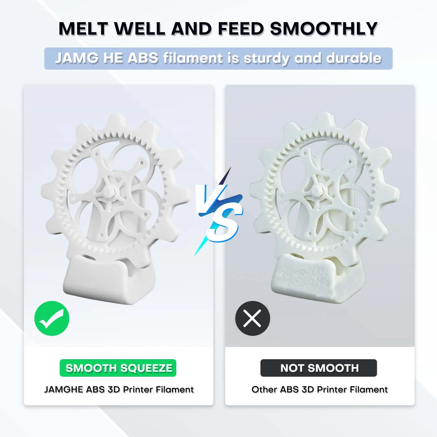 Filament pour imprimante 3D Jamghe ABS bleu, 1,75 mm, 1 kg 5 Filament pour imprimante 3D Jamghe ABS bleu, 1,75 mm, 1 kg