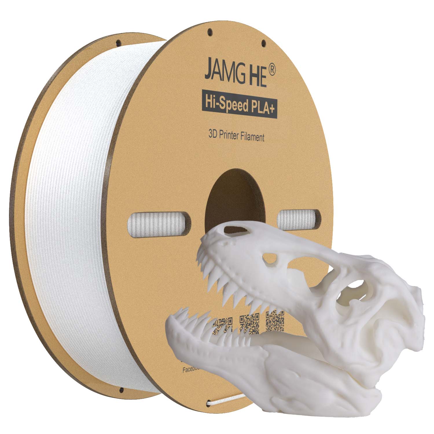 Filament pour imprimante 3D Jamghe Hi Speed PLA+ blanc, 1,75 mm, 1 kg 2 Filament pour imprimante 3D Jamghe Hi Speed PLA+ blanc, 1,75 mm, 1 kg
