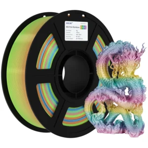 Filament pour imprimante 3D Jamghe Silk PLA Rainbow (rouge-jaune-bleu-violet), 1,75 mm, 1 kg