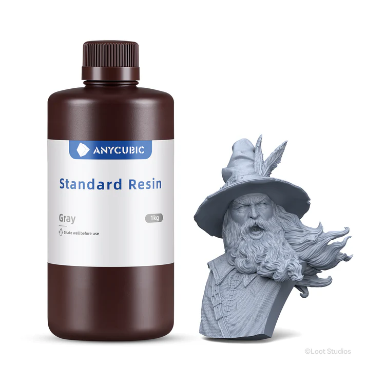 Résine pour imprimante 3D Anycubic Standard Gris 1 kg 1 Résine pour imprimante 3D Anycubic Standard Gris 1 kg