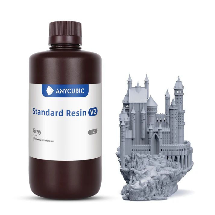 Résine pour imprimante 3D Anycubic Standard V2 Gray 1 kg 2 Résine pour imprimante 3D Anycubic Standard V2 Gray 1 kg