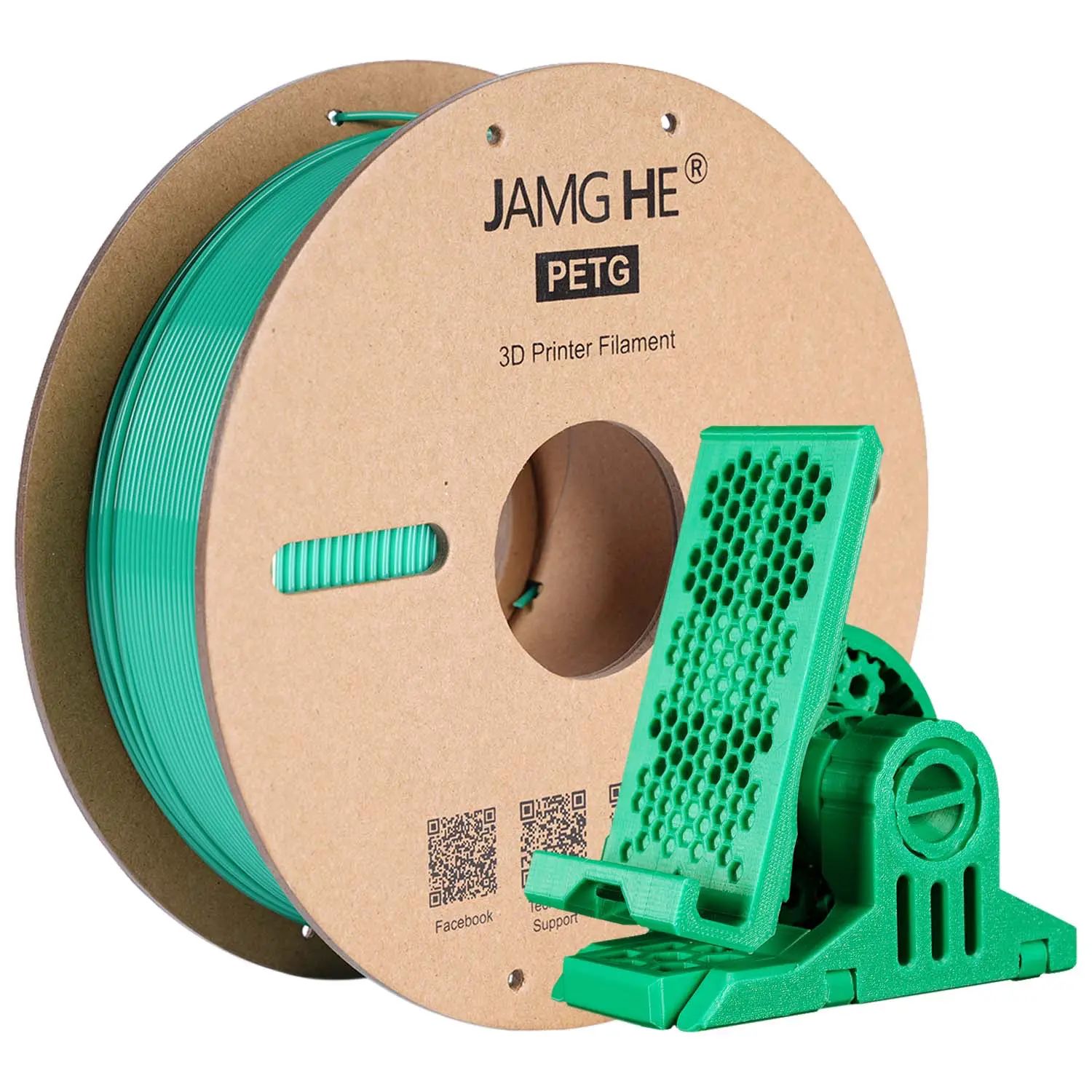 Filament pour imprimante 3D Jamghe PETG vert, 1,75 mm, 1 kg 1 Filament pour imprimante 3D Jamghe PETG vert, 1,75 mm, 1 kg