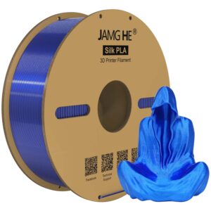 Filament pour imprimante 3D Jamghe Silk PLA Bleu 1,75 mm 1 kg