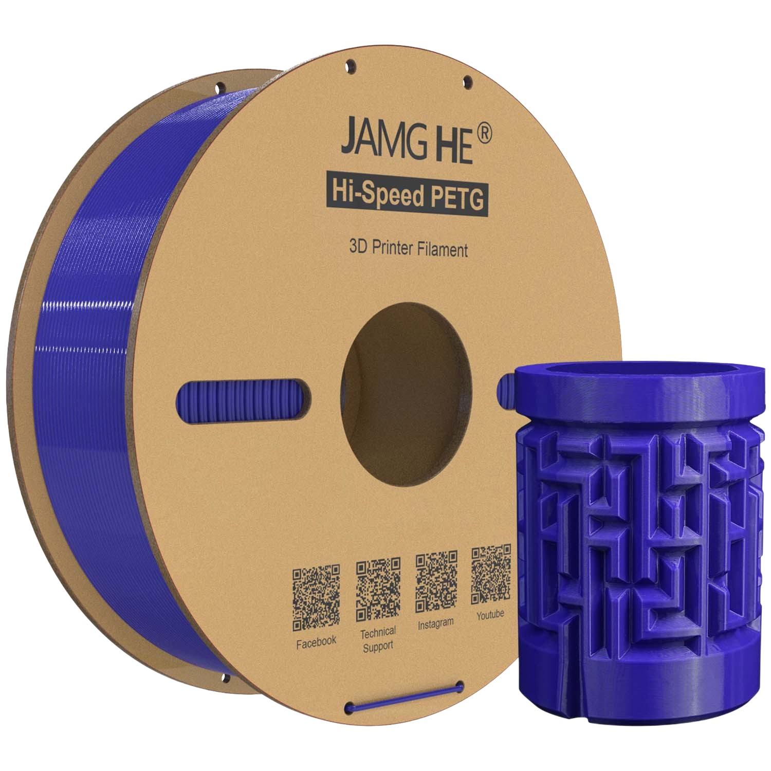 Filament pour imprimante 3D Jamghe hi speed PETG Violet 1 Filament pour imprimante 3D Jamghe hi speed PETG Violet